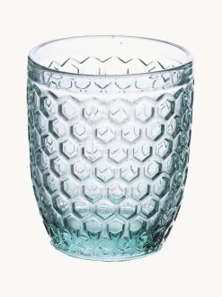 Set di 6 bicchieri acqua con motivo in rilievo Geometry