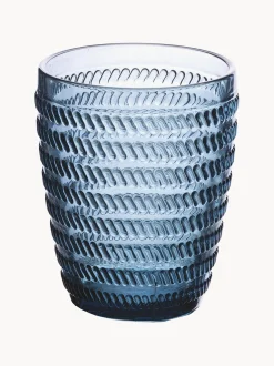 Set di 6 bicchieri acqua con motivo in rilievo Geometry