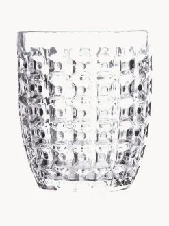 Set di 6 bicchieri acqua con motivo in rilievo Geometry