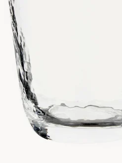 Set di 4 bicchieri acqua in vetro soffiato irregolare Hammered