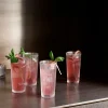 Set di 4 bicchieri alti con rilievo Pilastro