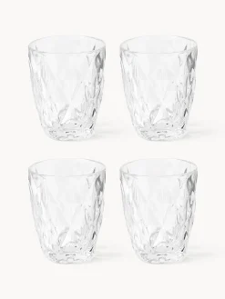 Set di 4 bicchieri con motivo strutturato Colorado