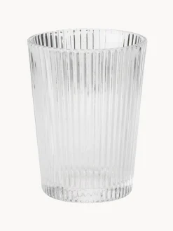 Set di 6 bicchieri con rilievo Pilastro