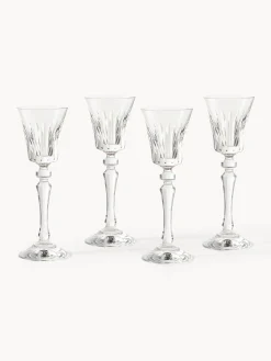 Set di 4 bicchieri da liquore in cristallo Alessio