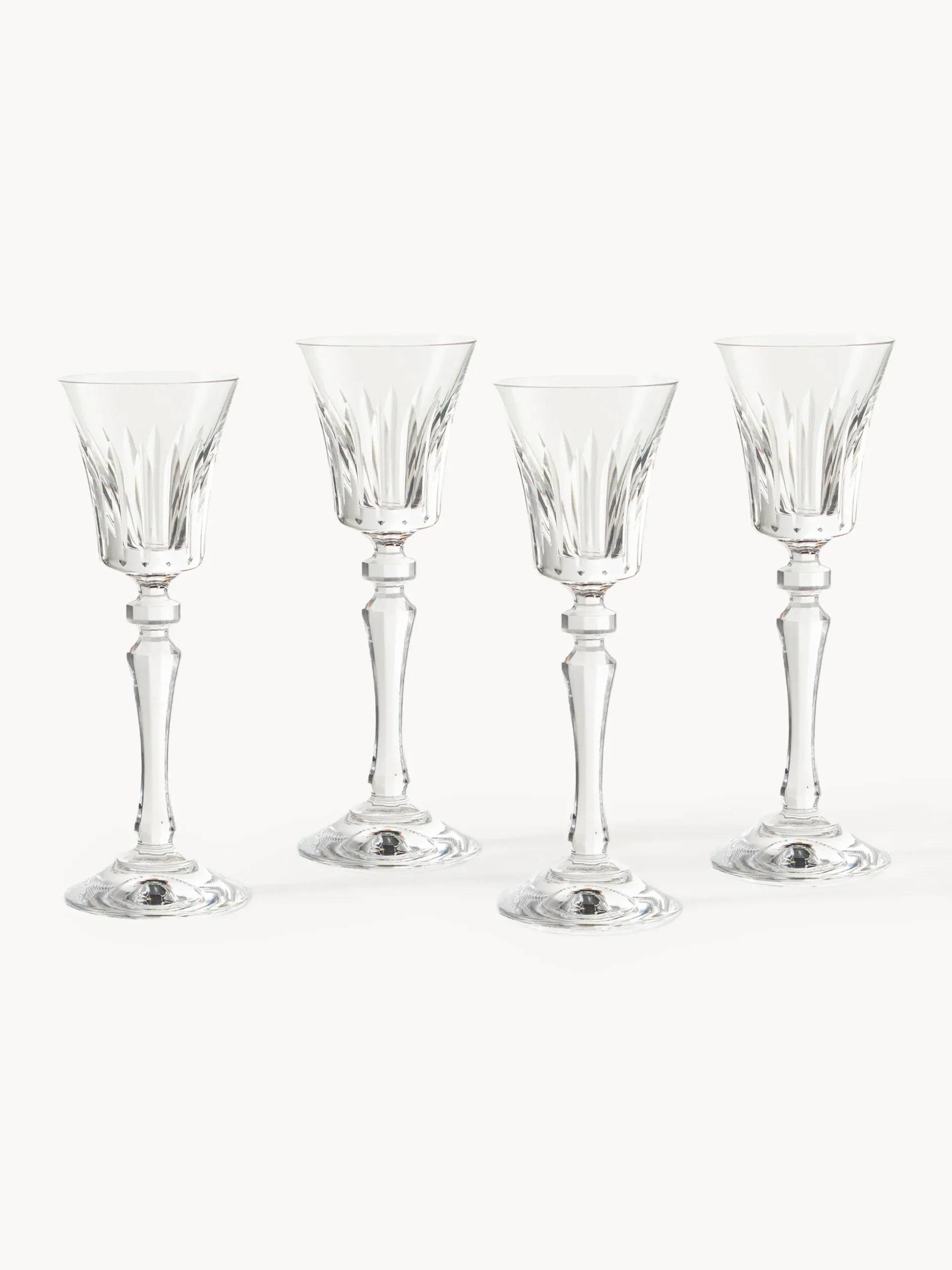 Set di 4 bicchieri da liquore in cristallo Alessio