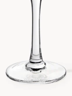 Set di 4 bicchieri da liquore in vetro soffiato con bordo dorato Aleo