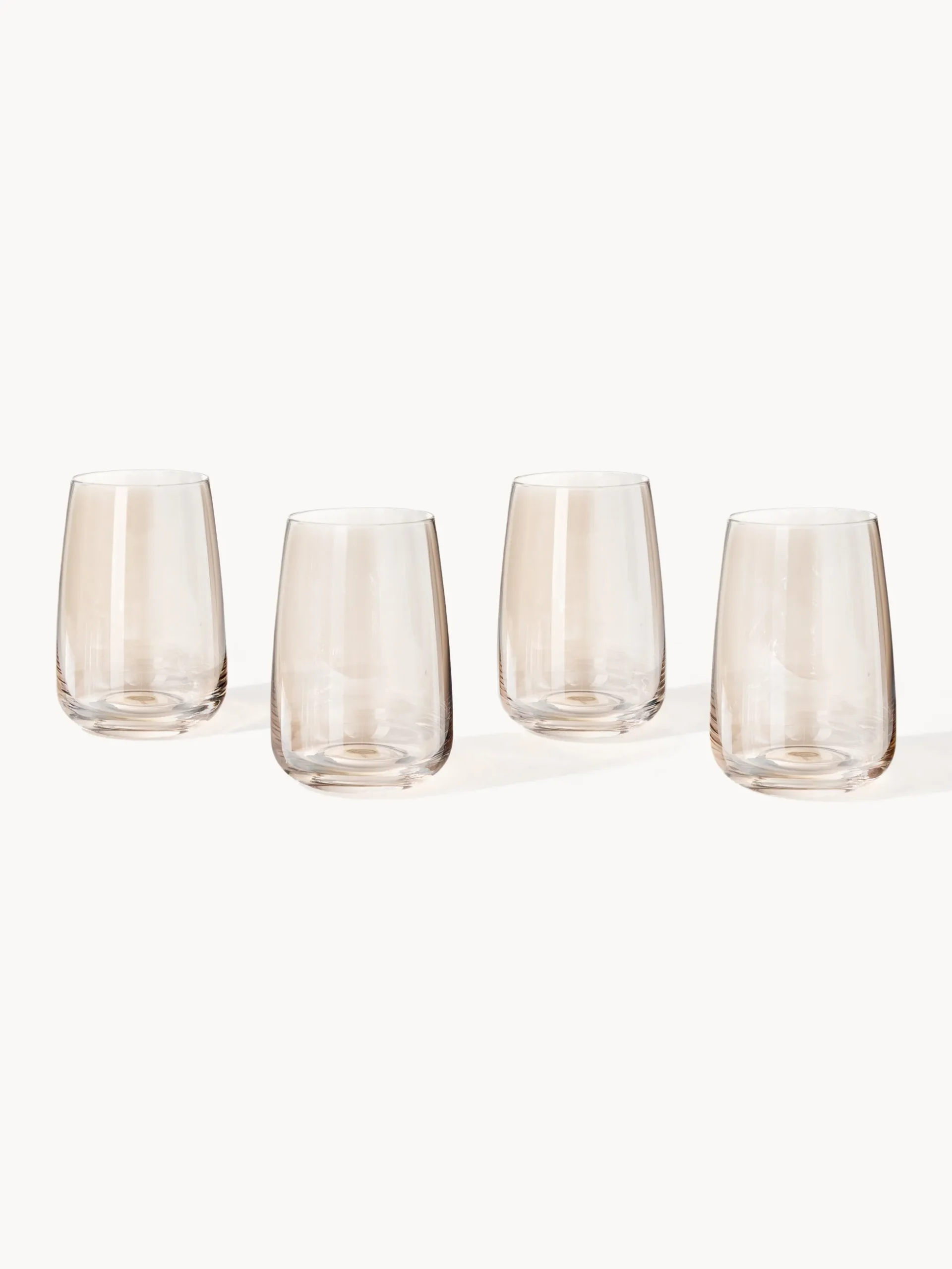 Set di 4 bicchieri da long drink in vetro soffiato Ellery