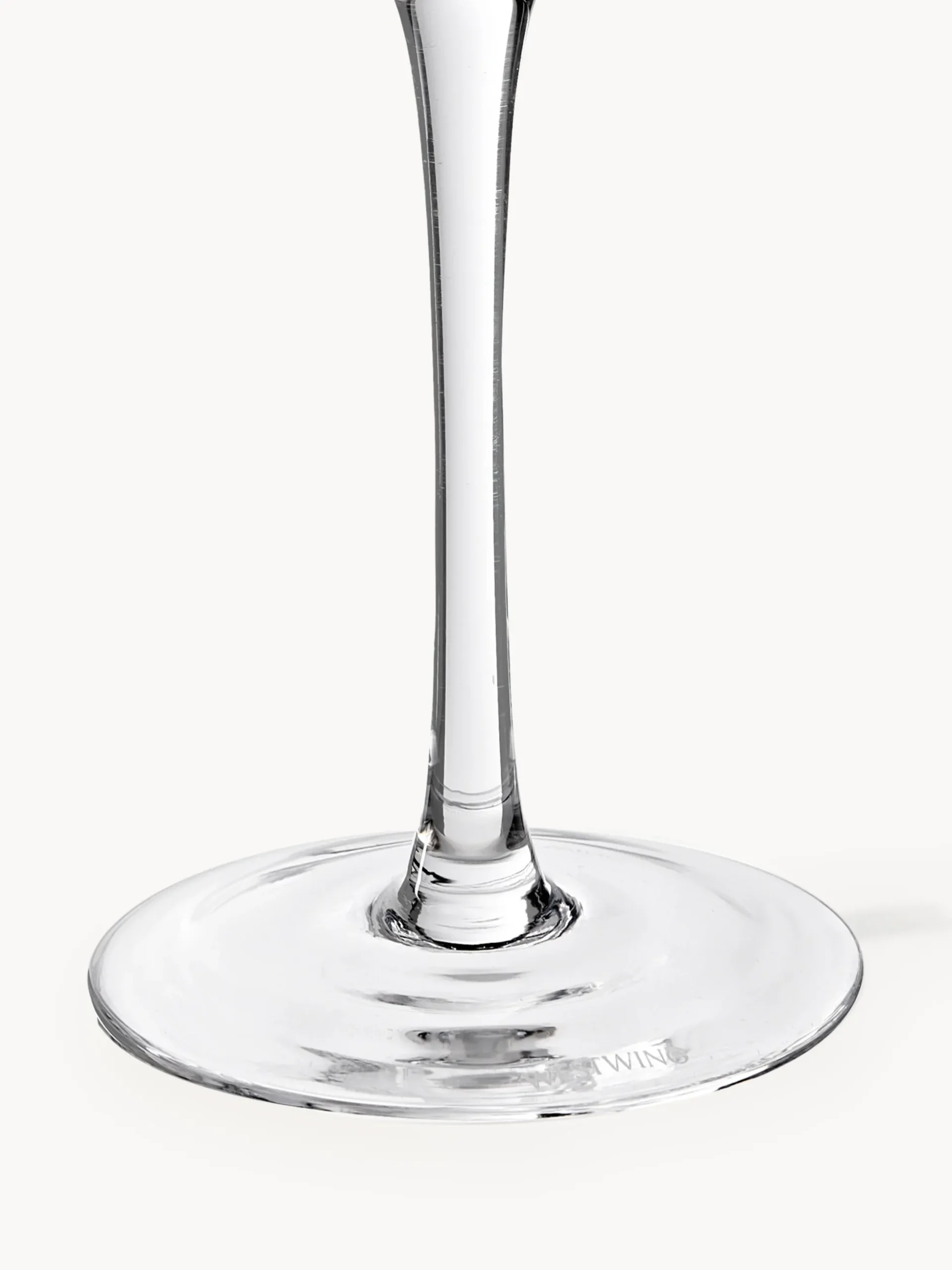 Set di 4 bicchieri da Martini in vetro soffiato con bordo dorato Aleo