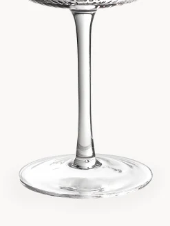 Set di 4 bicchieri da vino bianco fatti a mano con struttura millerighe Cami