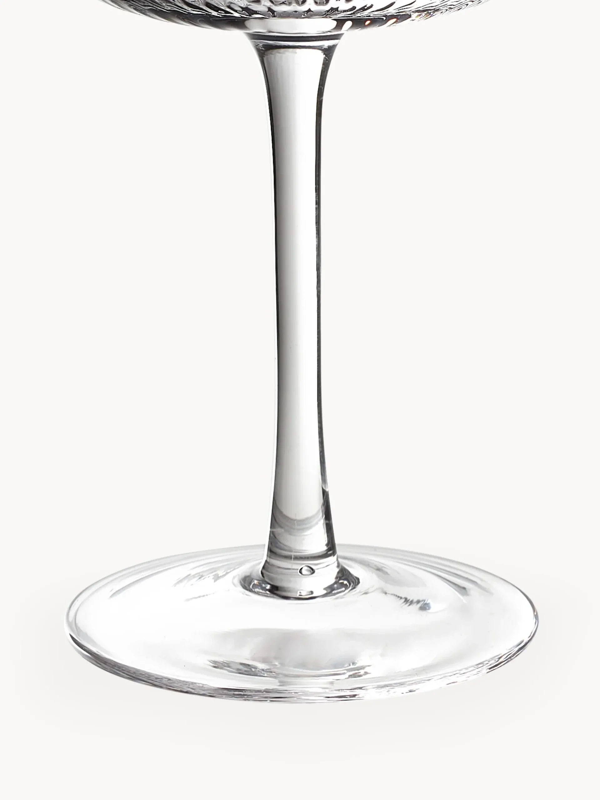 Set di 4 bicchieri da vino bianco fatti a mano con struttura millerighe Cami