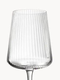 Set di 4 bicchieri da vino bianco fatti a mano con struttura millerighe Cami