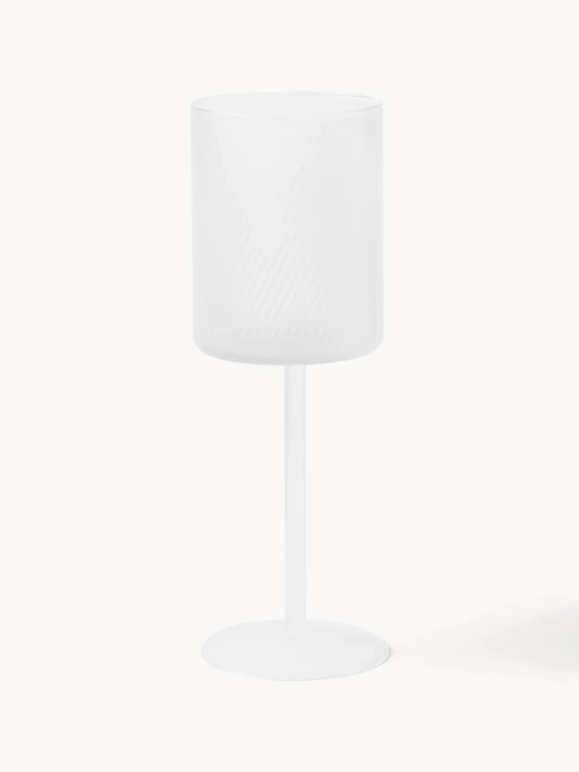 Set di 4 bicchieri da vino bianco in vetro soffiato Limon