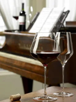Set di 6 bicchieri da vino bianco in cristallo Quadrophil