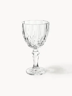 Set di 4 bicchieri da vino con scanalatura in rilievo George