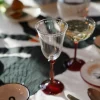 Set di 2 bicchieri da vino in cristallo I Love You