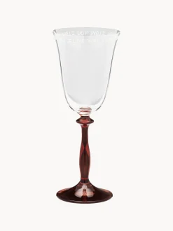 Set di 2 bicchieri da vino in cristallo I Love You