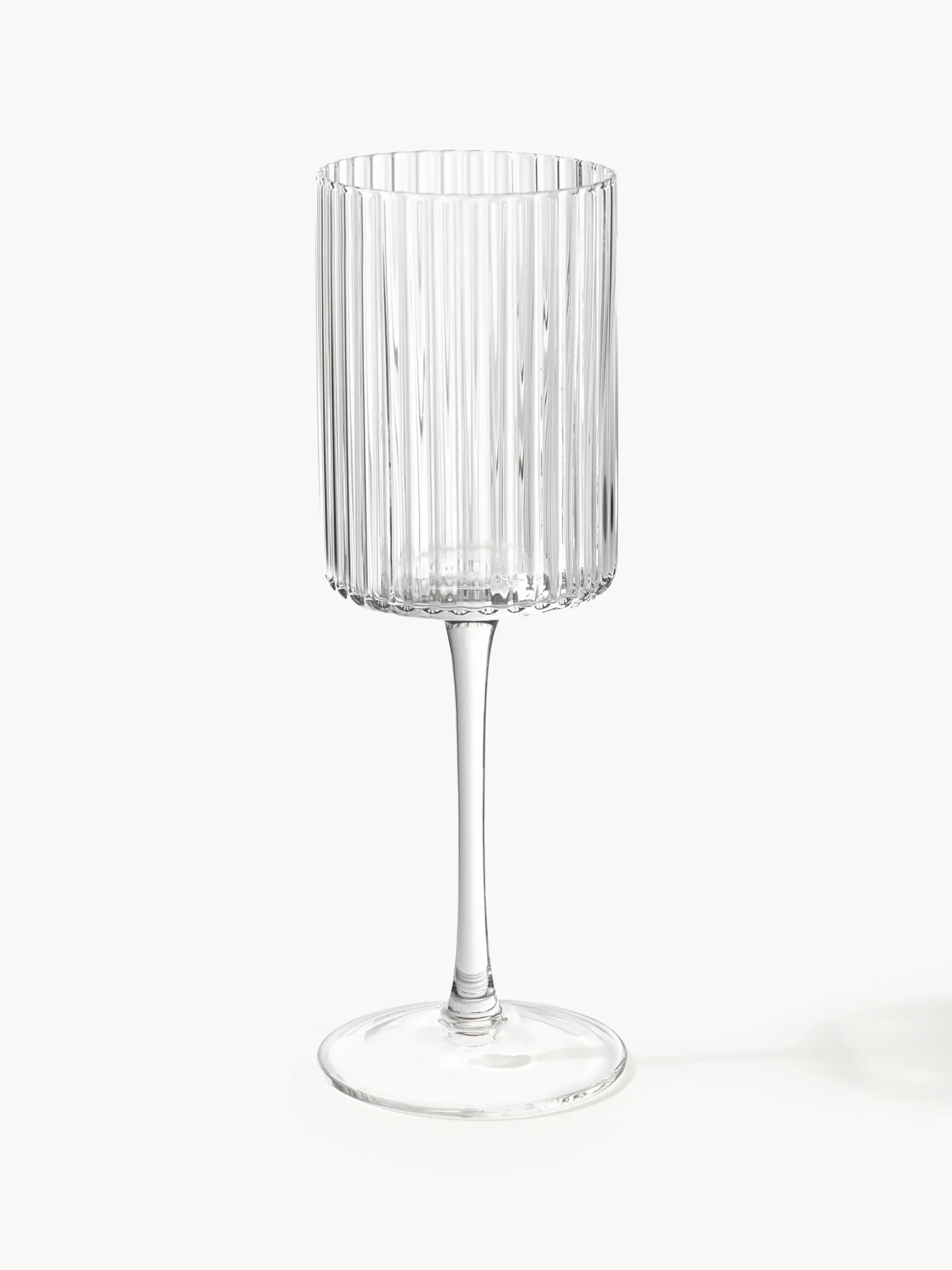Set di 4 bicchieri da vino in vetro soffiato Aleo