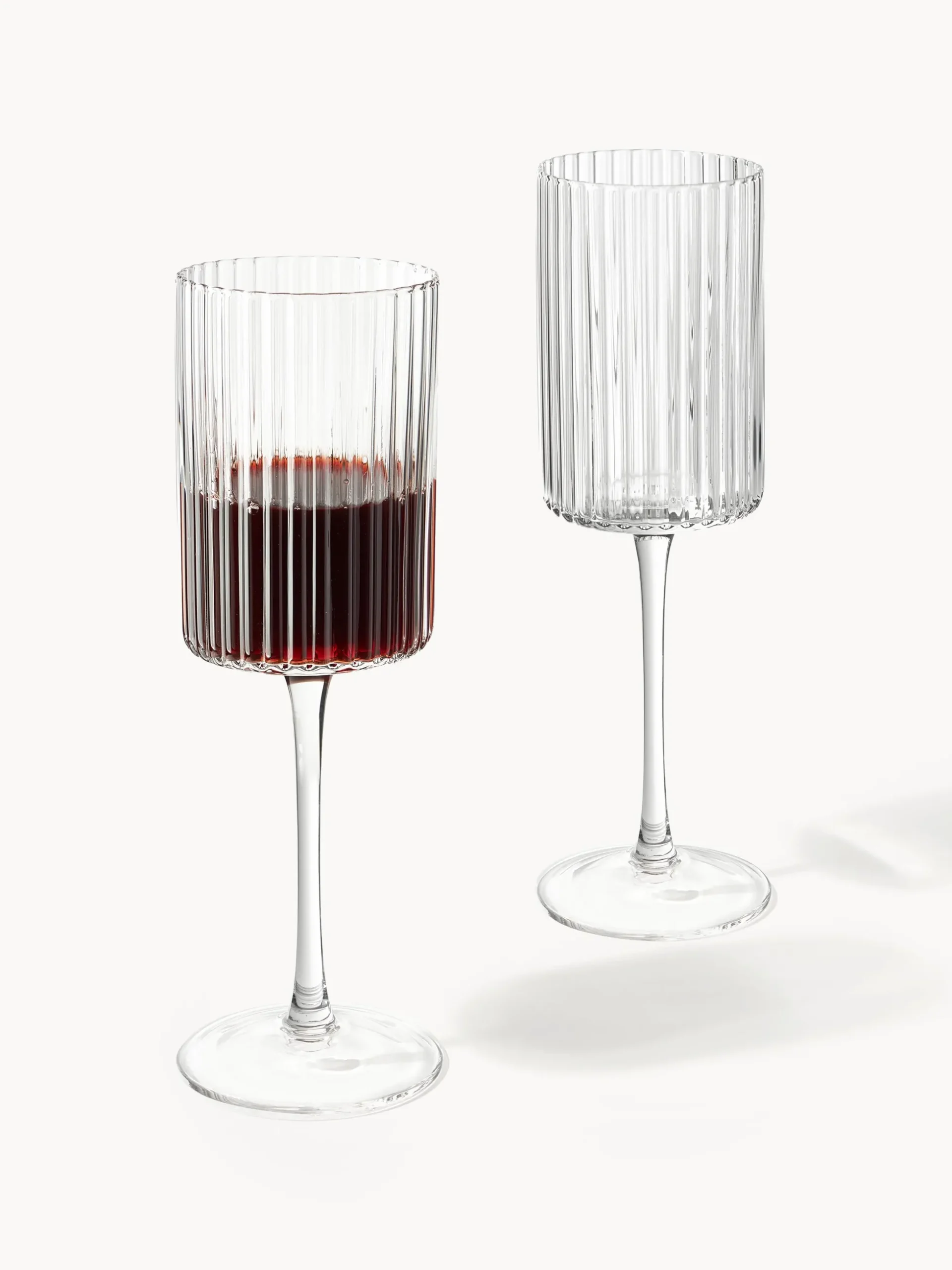 Set di 4 bicchieri da vino in vetro soffiato Aleo