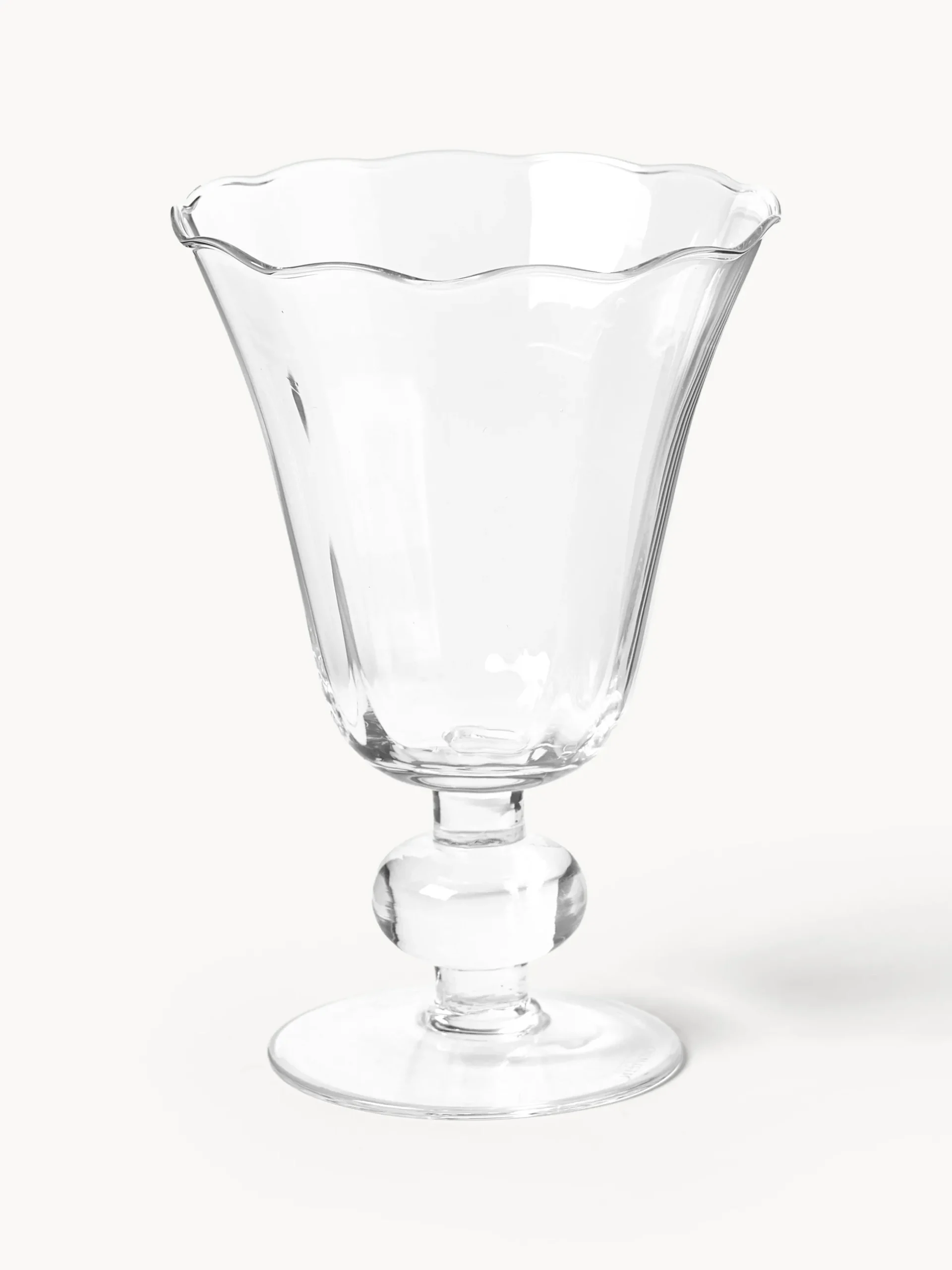 Set di 4 bicchieri da vino in vetro soffiato Tulya