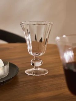 Set di 4 bicchieri da vino in vetro soffiato Tulya