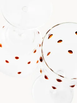 Set di 2 bicchieri da vino in vetro borosilicato soffiato Nob