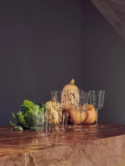 Set di 2 bicchieri da vino in vetro borosilicato soffiato Nob