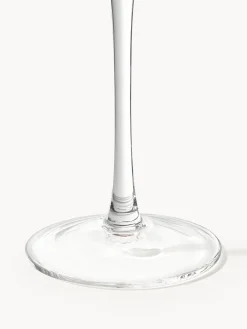Set di 4 bicchieri da vino in vetro soffiato con bordo dorato Aleo