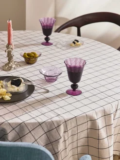 Set di 4 bicchieri da vino in vetro soffiato Tulya