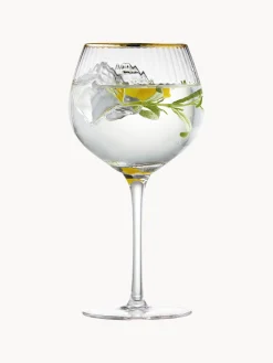 Set di 4 bicchieri da vino in vetro soffiato con struttura millerighe Palermo
