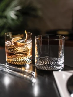 Set di 4 bicchieri da whisky in cristallo Echo