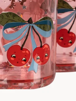 Set di 2 bicchieri glitter Cherry Bow