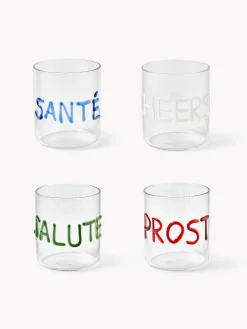 Set di 4 bicchieri in vetro soffiato Tutti