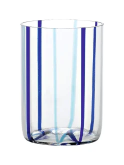 Set di 6 bicchieri in vetro soffiato con strutture diverse Melting Pot