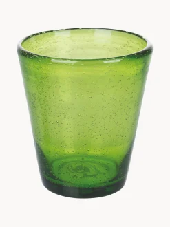 Set di 6 bicchieri in vetro soffiato con bollicine d'aria Cancun