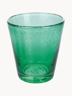 Set di 6 bicchieri in vetro soffiato con bollicine d'aria Cancun