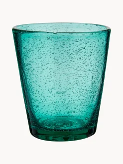 Set di 6 bicchieri in vetro soffiato con bollicine d'aria Cancun