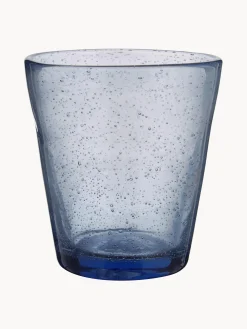 Set di 6 bicchieri in vetro soffiato con bollicine d'aria Cancun
