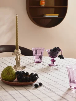 Set di 4 bicchieri in vetro soffiato Tulya