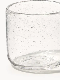 Set di 4 bicchieri in vetro soffiato con bolle d'aria Hippolyte