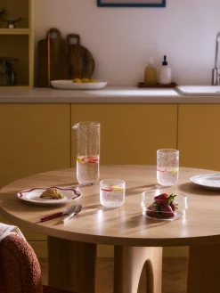 Set di 4 bicchieri in vetro soffiato con bolle d'aria Hippolyte