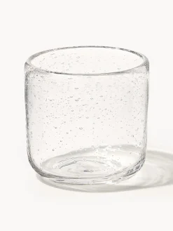 Set di 4 bicchieri in vetro soffiato con bolle d'aria Hippolyte