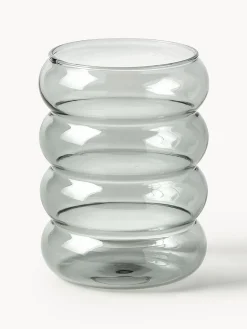 Set di 4 bicchieri in vetro soffiato borosilicato Bubbly