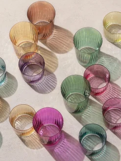 Set di 4 bicchieri in vetro soffiato Gems