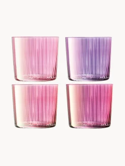 Set di 4 bicchieri in vetro soffiato Gems