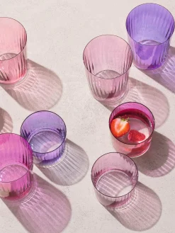 Set di 4 bicchieri in vetro soffiato Gems