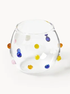 Set di 4 bicchieri in vetro soffiato borosilicato Perli
