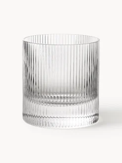 Set di 2 bicchieri in vetro soffiato Ripple