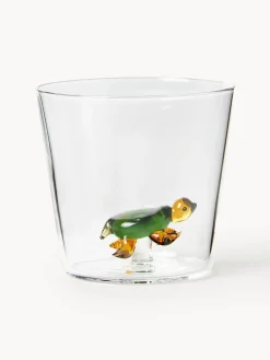 Set di 6 bicchieri per acqua in vetro borosilicato fatti a mano Animal Farm