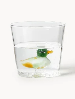 Set di 6 bicchieri per acqua in vetro borosilicato fatti a mano Animal Farm