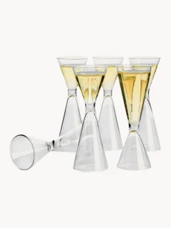 Set di bicchieri per shot in vetro soffiato con scatola in legno Semon 6 pz